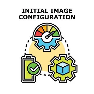 Initial image configuration process setup and optimization Stock Illustration