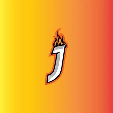 Initial J mascot logo vector, lettermark, esport logo, emblem Illustrazione stock