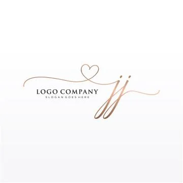 Initial JJ beauty monogram and elegant logo design Stock Illustration