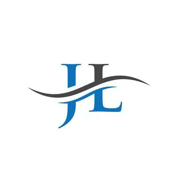 Initial JL letter linked logo vector template. Swoosh letter JL logo design. Illustrazione stock