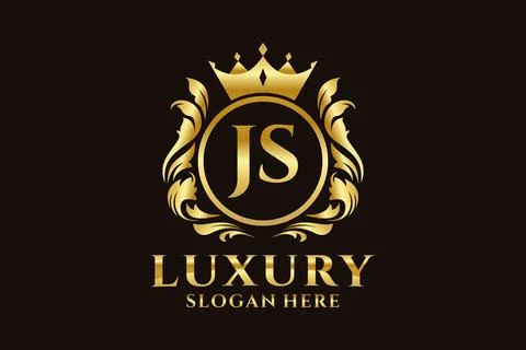 Initial JS Letter Royal Luxury Logo template in vector art for luxurious br.. Stock Illustration