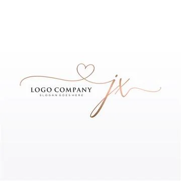 Initial JX beauty monogram and elegant logo design Stock Illustration