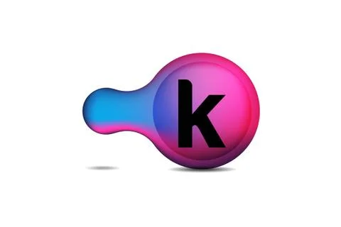 Initial K circle logo design inspiration Stock Illustration