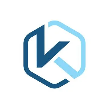 Initial K hexagon logo vector Stock Illustration