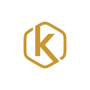 Initial K hexagon logo vector Stock Illustration