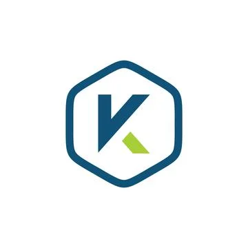 Initial K hexagon logo vector template Stock Illustration