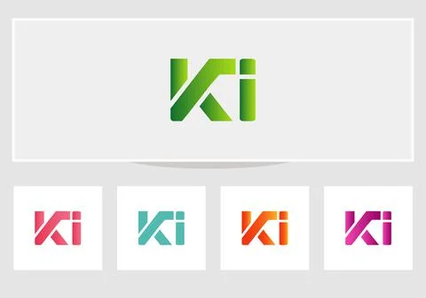 Initial KI Unique, attractive and creative modern logo. KI letter logo vector Stock Illustration