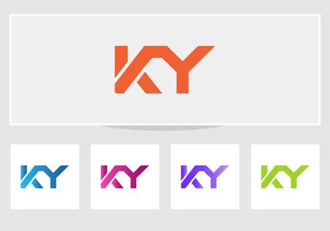 Initial KY Unique, attractive and creative modern logo. KY letter logo vector Stock Illustration
