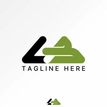 Initial LB or 4B negative space font fitness sport to monogram typography Stock Illustration