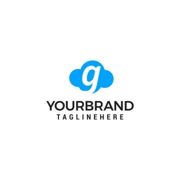 Initial leter G cloud logo vector illustration design template 스톡 일러스트