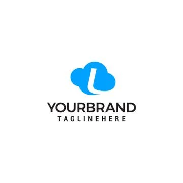 Initial leter L cloud logo vector illustration design template 스톡 일러스트