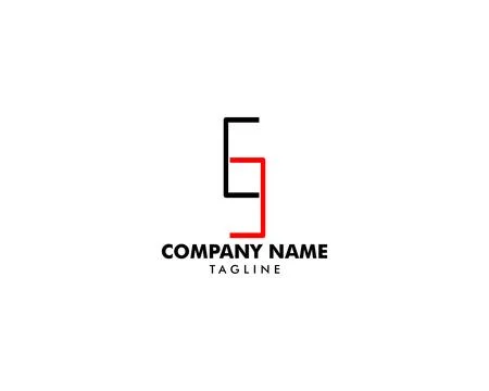 Initial Letter 69 or Number Sixty Nine Logo Template Design Stock Illustration