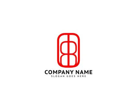 Initial Letter 8 or Number Eight Logo Template Design Stock Illustration