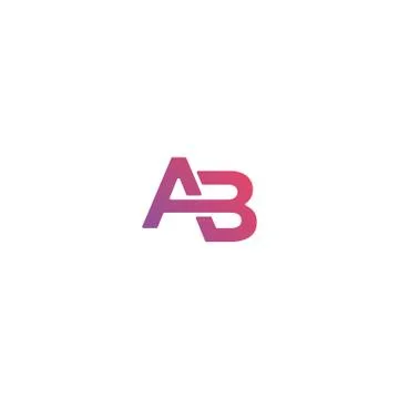 Initial letter AB logo design vector Stock Illustration