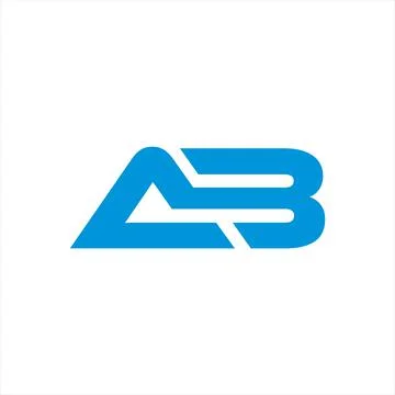 Initial letter AB logo vector blue Illustrazione stock