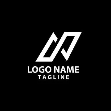 Initial letter AN abstract modern logo design vector Stock Illustration