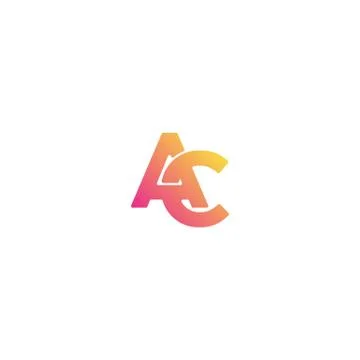 Initial letter AC logo design vector Stock Illustration