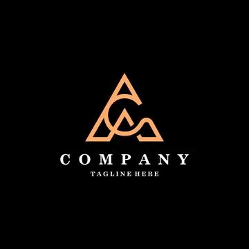 Initial letter AC logo design vector Stock Illustration