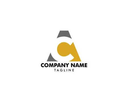 Initial Letter AC Logo Template Design Stock Illustration