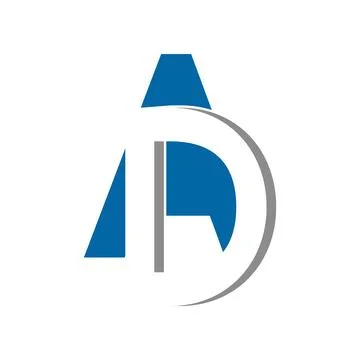 Initial letter ad icon logo design template Stock Illustration