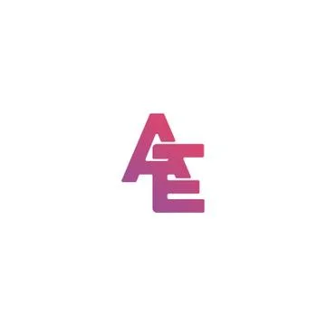 Initial letter AE logo design vector Stock Illustration