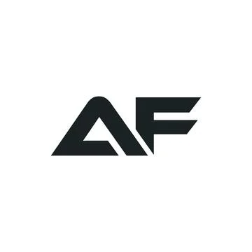 Initial letter AF logo bold vector template Illustrazione stock