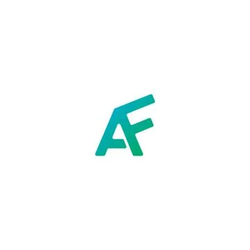 Initial letter AF logo design vector Illustrazione stock
