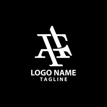 Initial letter AF monogram logo design vector Illustrazione stock