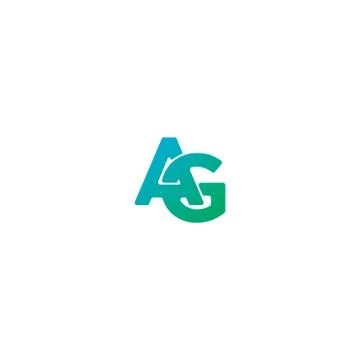 Initial letter AG logo design vector Illustrazione stock