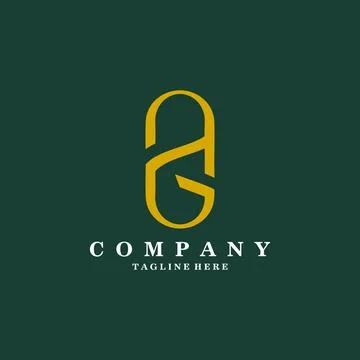 Initial letter AG logo design vector Stock-Illustration