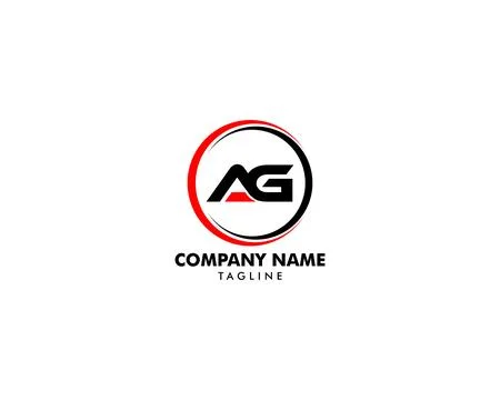 Initial Letter AG Logo Template Design Stock Illustration