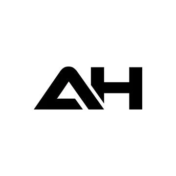 Initial letter AH logo bold vector template Stock Illustration