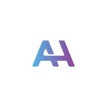 Initial letter AH logo design vector Stock Illustration