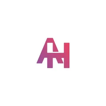 Initial letter AH logo design vector Stock Illustration