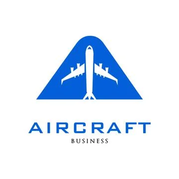 Initial Letter A Aircraft or Plane Icon Logo Design Template Stock Illustration