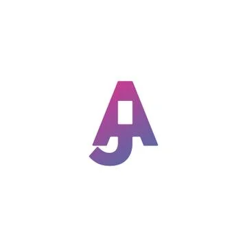 Initial letter AJ logo design vector Stock Illustration
