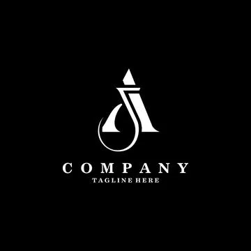 Initial letter AJ logo design vector Stock Illustration