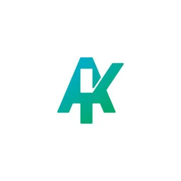 Initial letter AK logo design vector Stock Illustration