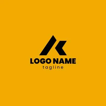 Initial letter AK logo design vector Stock Illustration