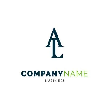 Initial Letter AL Icon Logo Design Template Stock Illustration