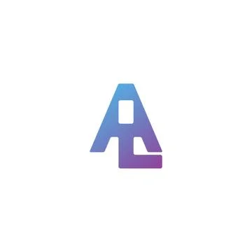 Initial letter AL logo design vector Stock Illustration