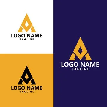 Initial letter AM diamond modern logo design vector Stock Illustration