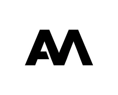 Initial Letter AM Logo Template Design Stock Illustration