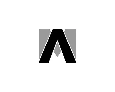 Initial Letter AM Logo Template Design Stock Illustration
