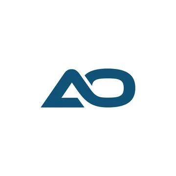 Initial letter AO logo bold vector template Stock Illustration