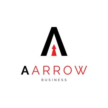 Initial Letter A Arrow Icon Logo Design Template Stock Illustration