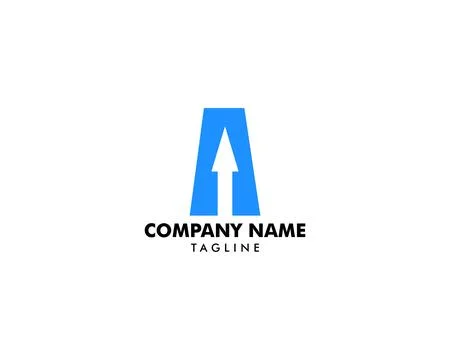 Initial Letter A Arrow Logo Design Template Stock Illustration
