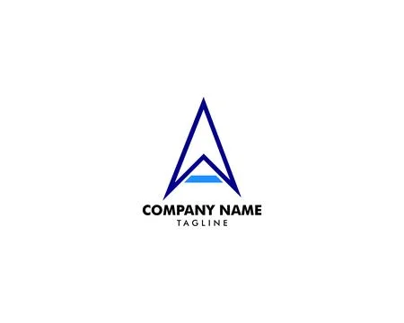 Initial Letter A Arrow Logo Design Template Stock Illustration