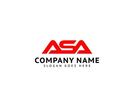 Initial Letter ASA Logo Template Design Stock Illustration