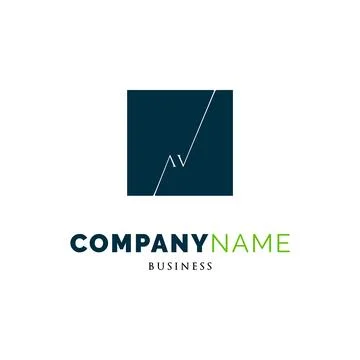 Initial Letter AV Icon Logo Design Template Stock Illustration